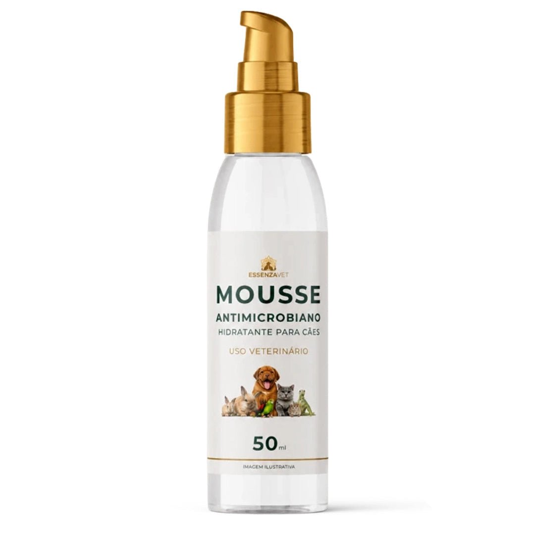 Mousse Antimicrobiano Hidratante para Cães 50ml | Auxilia na Hidratação, Proteção da Pele e Alívio de Coceiras - Essenza Farma