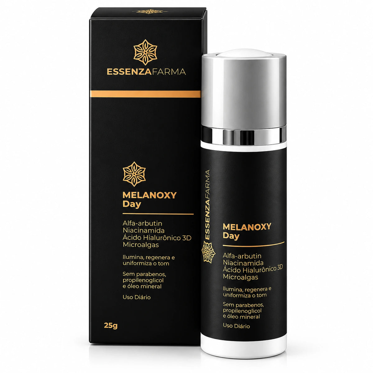 Melanoxy Day com Alfa-Arbutin e Niacinamida - Uniformidade e Luminosidade da Pele - Essenza Farma