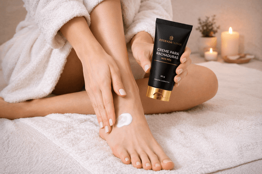 Creme para Rachaduras 60g: recuperação profunda para pés macios, saudáveis e sem fissuras - Essenza Farma
