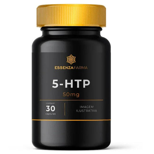 5-HTP 50mg – Auxilia no Humor, Controle da Ansiedade, Sono e Bem-Estar | 30 Cápsulas - Essenza Farma