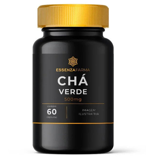 Chá Verde 500mg – Auxilia no Emagrecimento, Queima de Gordura e Aceleração do Metabolismo | 60 Cápsulas - Essenza Farma