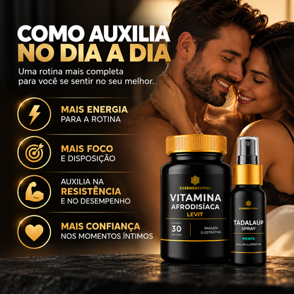 Kit Performance Masculina – TadalaUp Spray Menta + Vitamina Afrodisíaca Levit