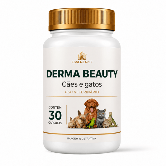 Derma Beauty 30 Cápsulas - Suporte Nutricional para Pele e Pelagem de Cães e Gatos - Essenza Farma