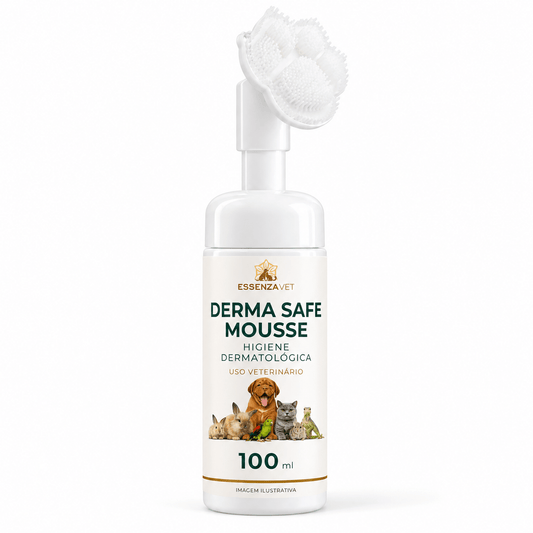 Derma Safe Mousse 100ml - Higiene Dermatológica Veterinária sem Enxágue - Essenza Farma