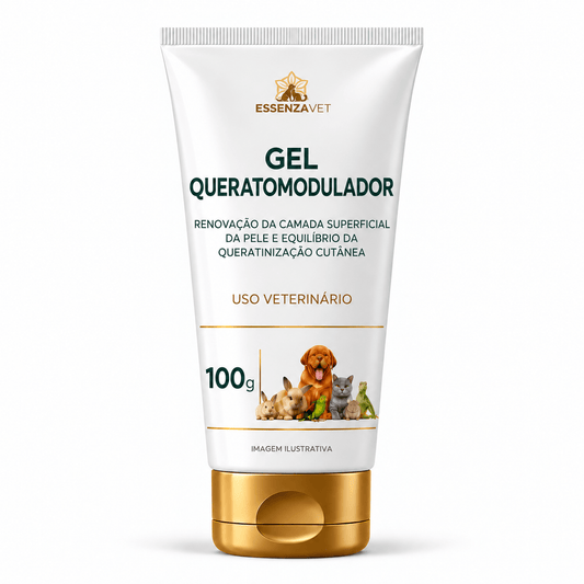 Gel Queratomodulador 100g - Cuidado com a Descamação e a Queratinização da Pele Animal - Essenza Farma