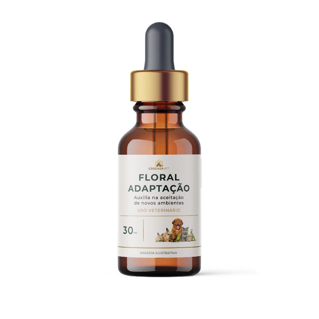 Floral Adaptação para Pets 30ml | Auxilia na Adaptação a Novos Ambientes, Rotinas e Mudanças em Cães, Gatos, Aves e Outros Animais - Essenza Farma