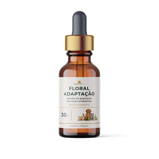 Floral Adaptação para Pets 30ml | Auxilia na Adaptação a Novos Ambientes, Rotinas e Mudanças em Cães, Gatos, Aves e Outros Animais - Essenza Farma