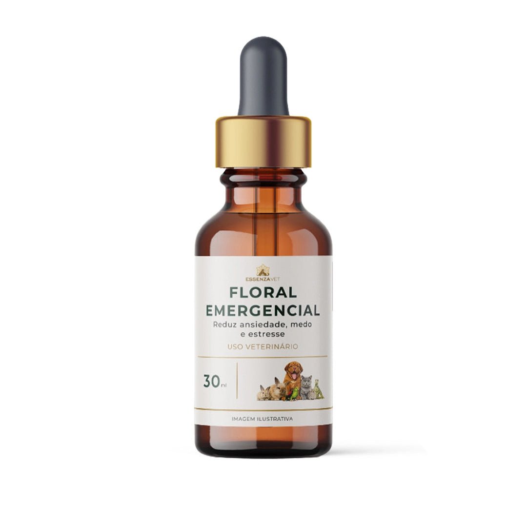 Floral Emergencial para Pets 30ml | Auxilia na Redução do Estresse, Medo e Ansiedade em Cães, Gatos, Aves e Outros Animais - Essenza Farma