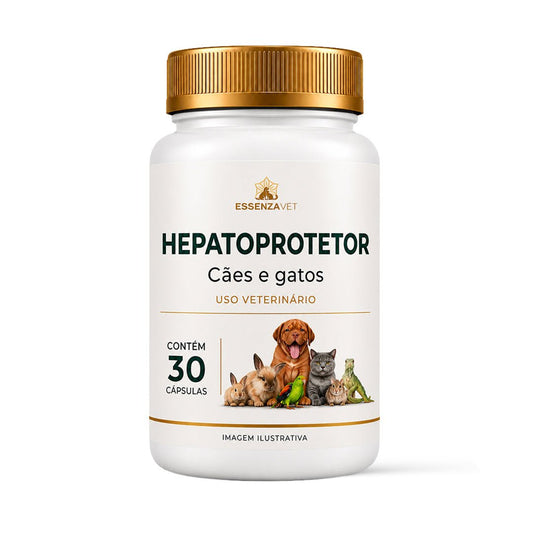 Hepatoprotetor Veterinário para Cães e Gatos | Suporte à Saúde do Fígado com Silimarina, Alcachofra e Antioxidantes | 30 Cápsulas