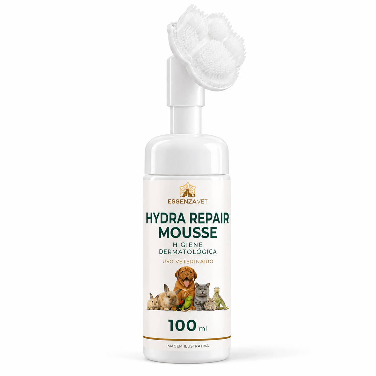 Hydra Repair Mousse 100ml - Hidratação e Cuidados Dermatológicos Veterinários - Essenza Farma