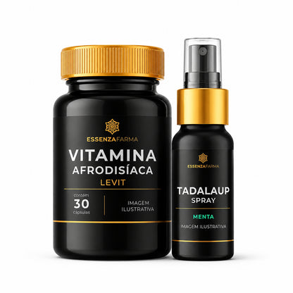 Kit Performance Masculina – TadalaUp Spray Menta + Vitamina Afrodisíaca Levit
