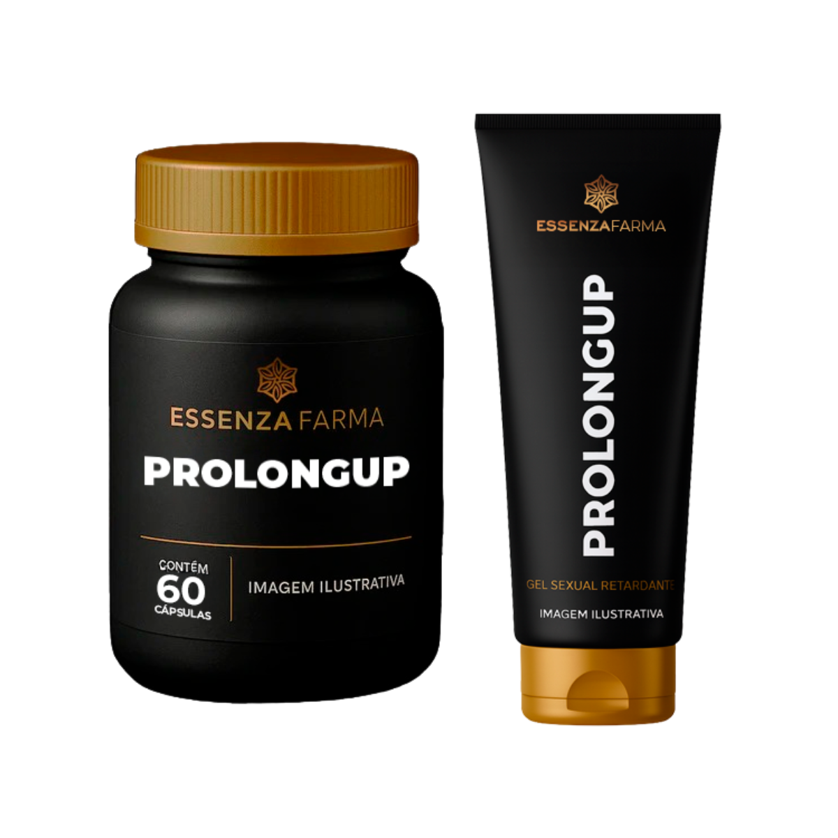 Kit ProlongUp – Cápsulas + Gel Retardante para Situações de Ejaculação Precoce