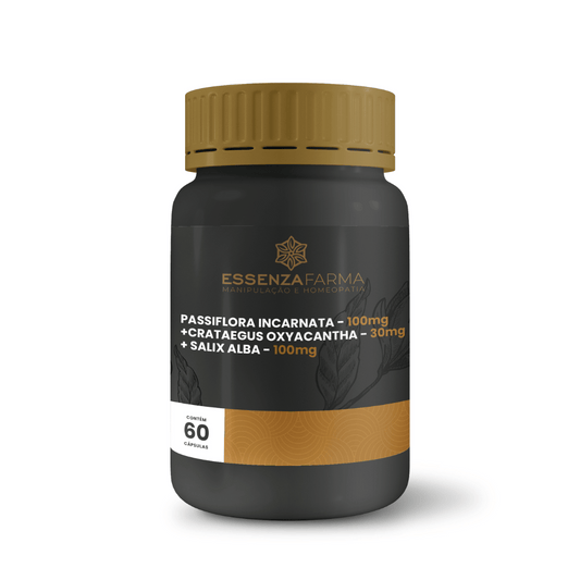 Passiflora Incarnata 100mg + Crataegus Oxyacantha 30mg + Salix Alba 100mg | 60 Caps