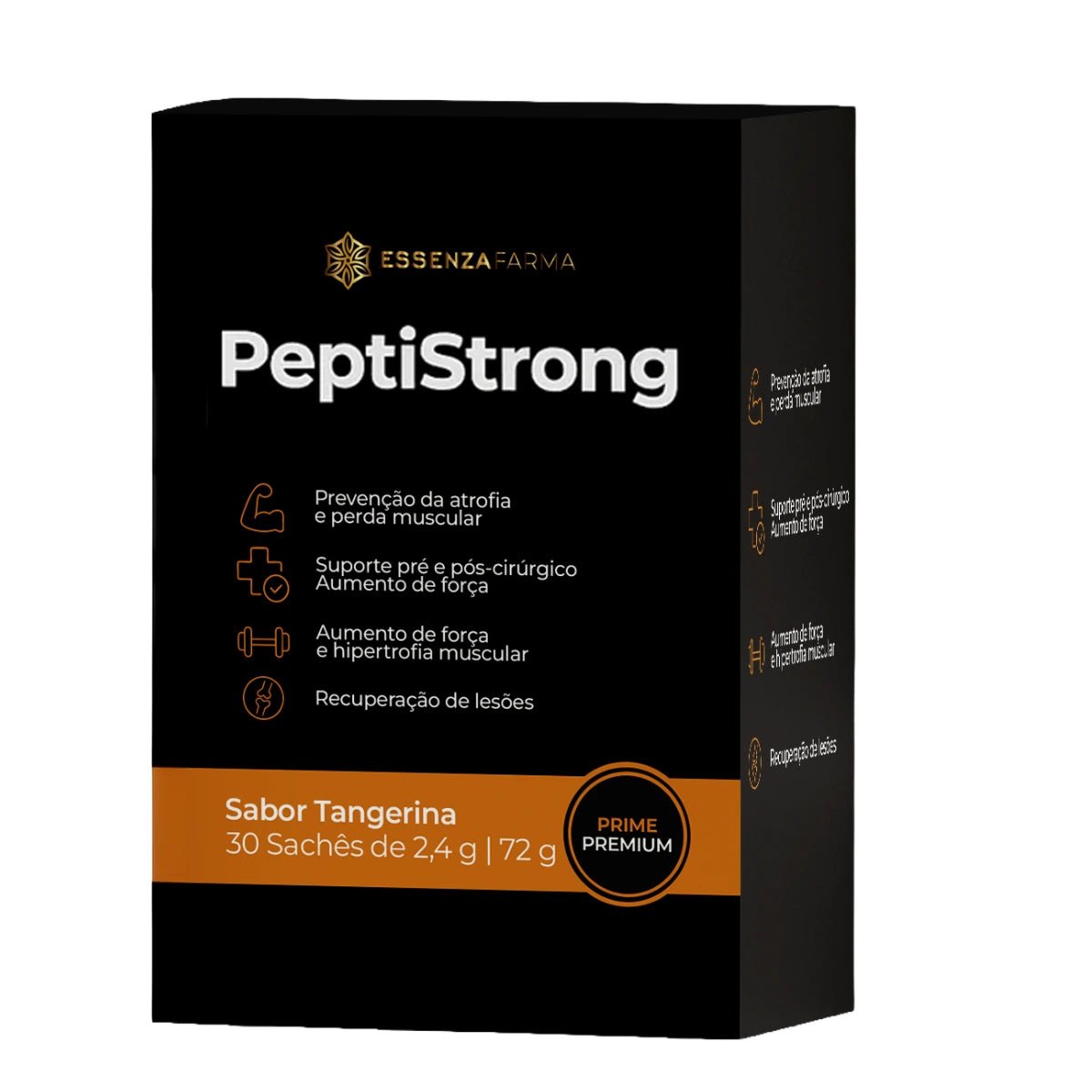 Peptistrong™ - 30 Sachês 2,4g - Sabor Tangerina e Frutas Vermelhas - Essenza Farma