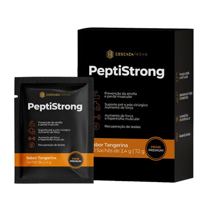 Peptistrong™ - 30 Sachês 2,4g - Sabor Tangerina e Frutas Vermelhas - Essenza Farma