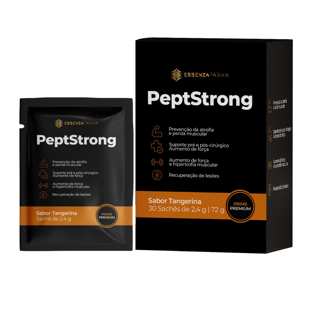 Peptistrong™ - 30 Sachês 2,4g - Sabor Tangerina e Frutas Vermelhas
