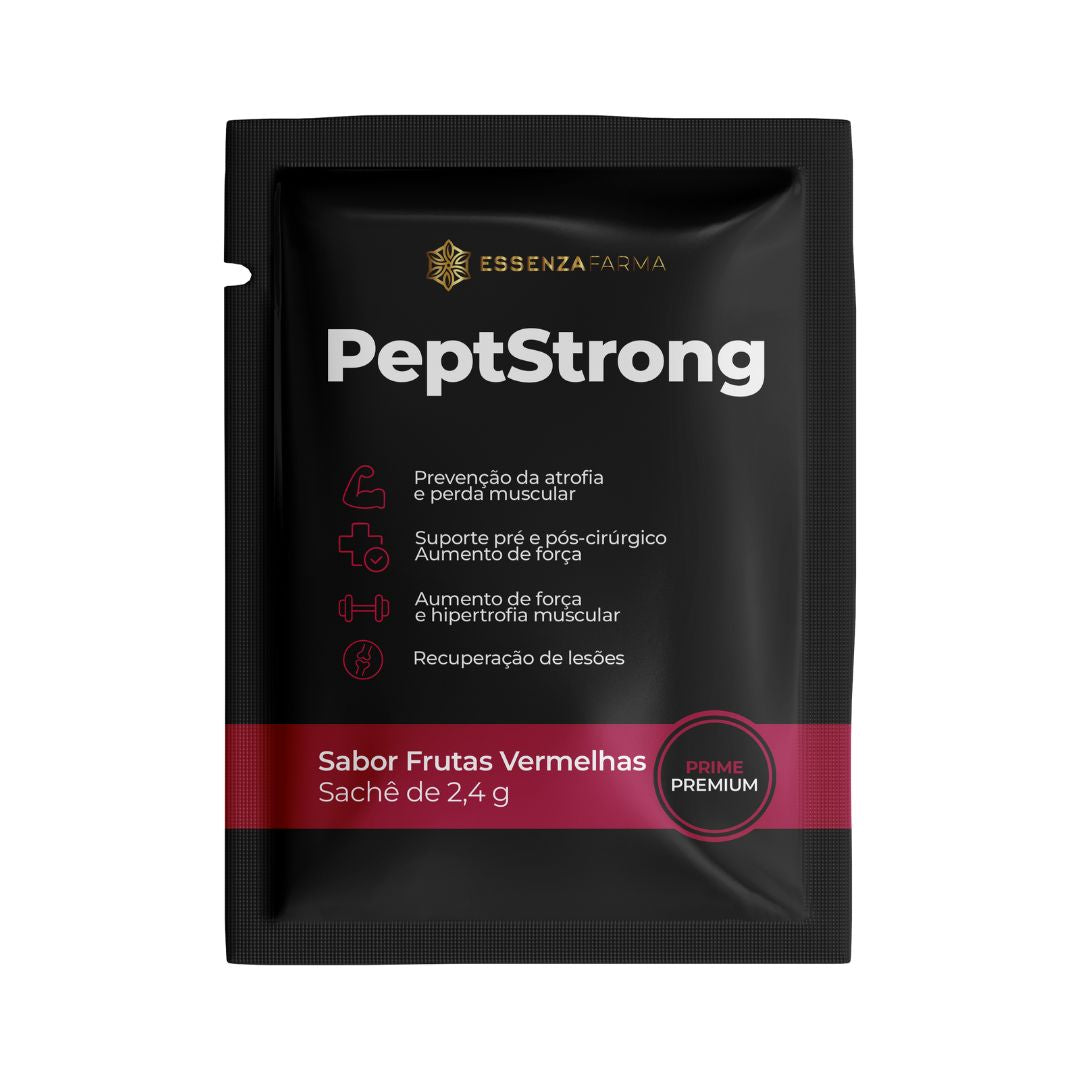 Peptistrong™ - 30 Sachês 2,4g - Sabor Tangerina e Frutas Vermelhas