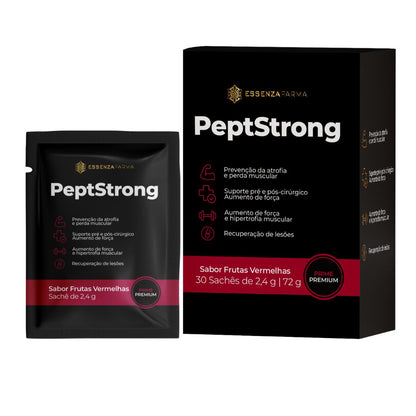 Peptistrong™ - 30 Sachês 2,4g - Sabor Tangerina e Frutas Vermelhas