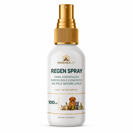 Regen Spray 100ml - Cuidado e Hidratação para a Pele Sensibilizada dos Animais - Essenza Farma