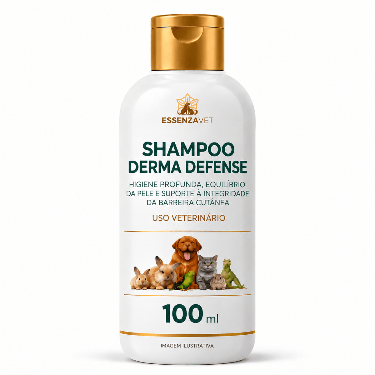 Xampu Derma Defense 100ml - Cuidado Dermatológico Veterinário - Essenza Farma