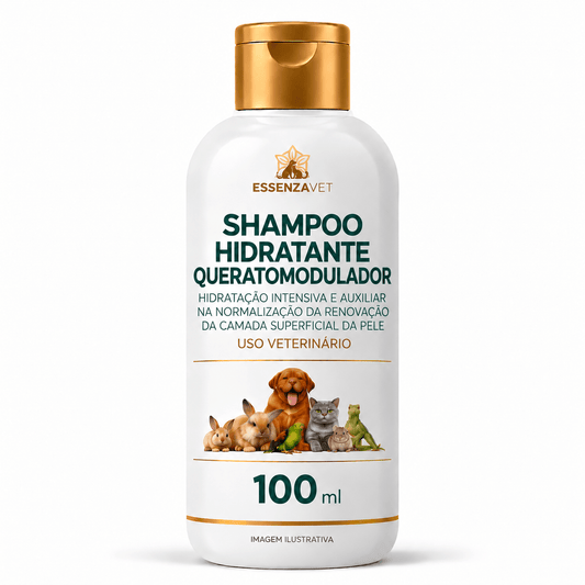 Xampu Hidratante Queratomodulador 100ml - Hidratação e Cuidado com a Pele Animal - Essenza Farma