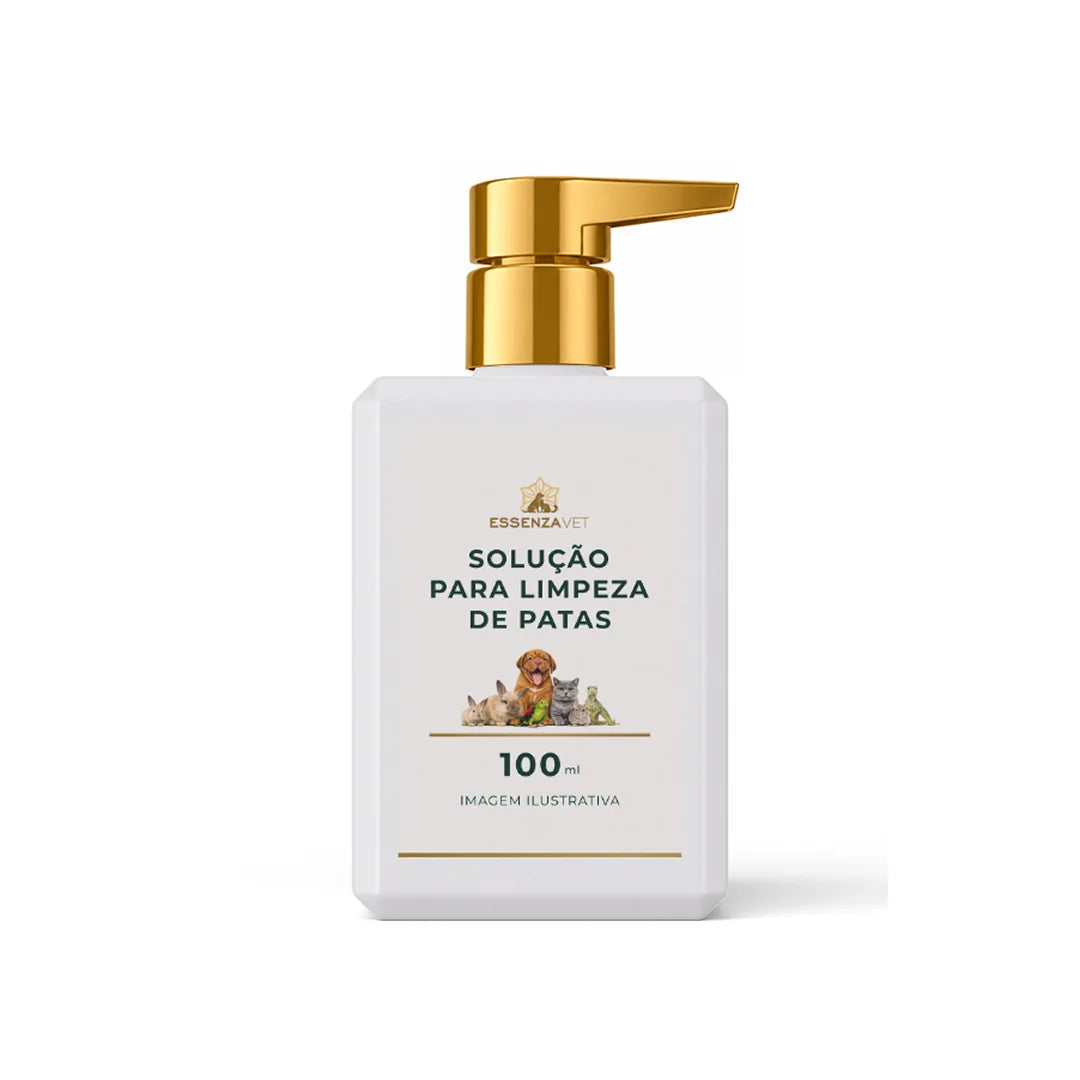 Solução para Limpeza de Patas para Cães e Gatos 100ml - Higiene, Hidratação e Cuidado dos Coxins