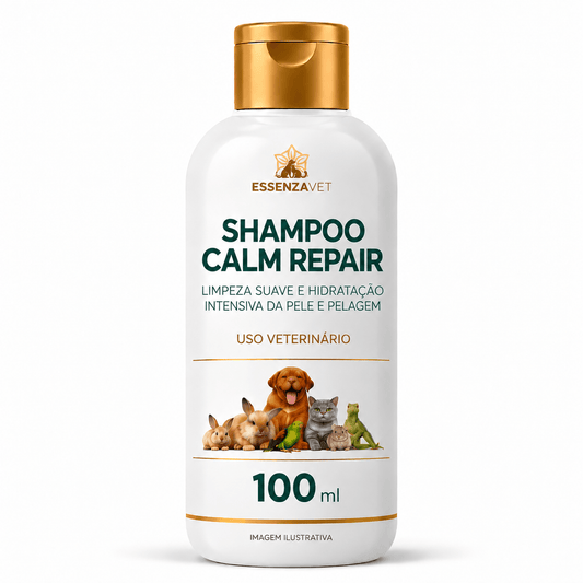 Xampu Calm Repair 100ml - Hidratação e Reparação da Barreira Cutânea Animal - Essenza Farma