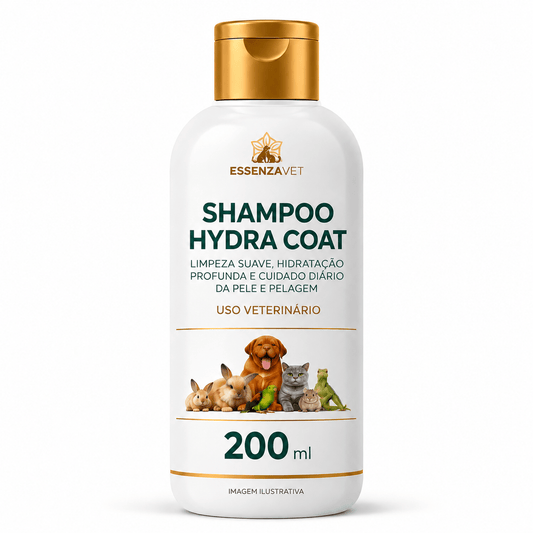 Xampu Hydra Coat 200ml - Hidratação e Cuidado para Todos os Tipos de Pelos - Essenza Farma